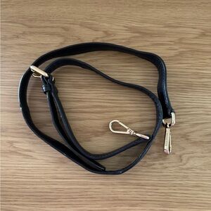 Micheal Kors Black Leather Strap with Gold Hardware